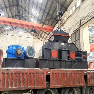 2PG1208液壓直連式對輥破碎制砂機發(fā)貨 發(fā)往湖北